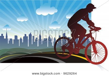 På cykel fra byen