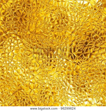 Seamless tileable gold texture. Luxury precius metal. Abstract realistic patterned background.