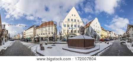Old Houses In Small Town Of Guenzburg In Bavaria
