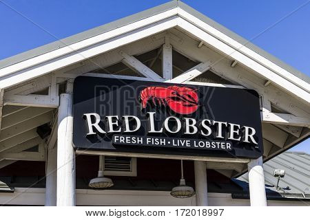 Indianapolis - Circa February 2017: Red Lobster Casual Dining Restaurant Red Lobster is owned by Golden Gate Capital I