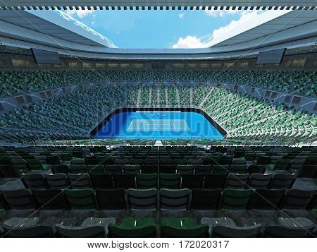 3D Render Of Beutiful Modern Tennis Grand Slam Lookalike Stadium