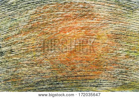 Abstract hand painted acrylic background. Vintage grunge colorful macro texture. Striped graphic art design elements.