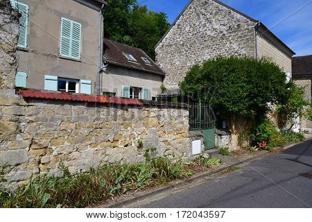 Auvers sur Oise France - august 14 2016 : the picturesque village in summer