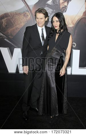 LOS ANGELES - FEB 15:  Willem Dafoe, Giada Colagrande at 