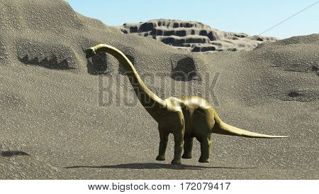 Dinosaurs Jurassic prehistoric scene 3d rendering