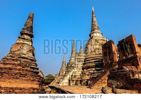 Pagoda in Ayutthaya Historical Park, Ayutthaya, Thailand
