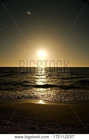Picturesque Sunset on the South Fremantle Sea - Vertical
