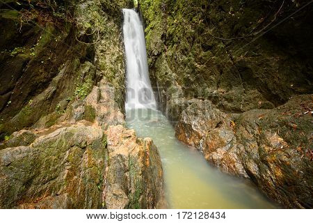 Beautiful nature of Bangpae waterfall at Phuket province Thailand.