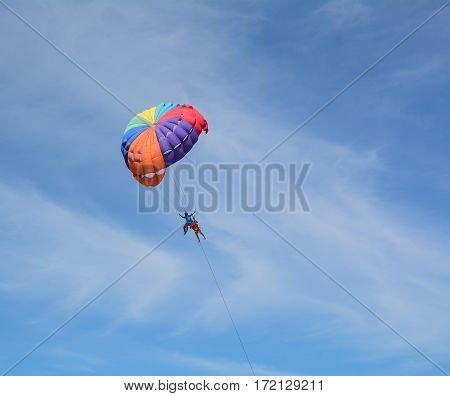 People Playing Parasailing In Phuket, Thailand