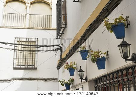 Cordoba (Andalucia Spain): old typical street in the Juderia