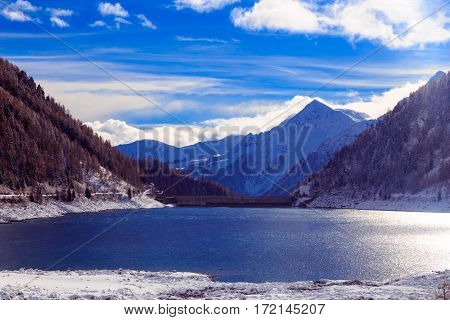 Dam In The Italian Alps