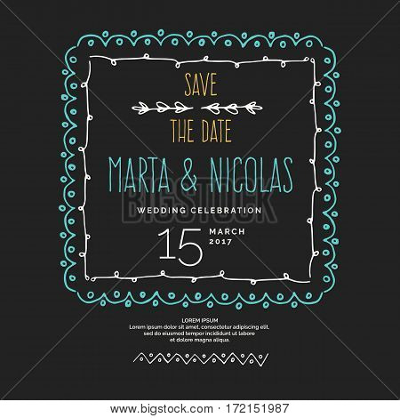 Save Date. Hand Drawn Vector & Photo (Free Trial) | Bigstock