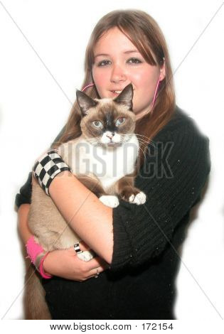 少女と猫