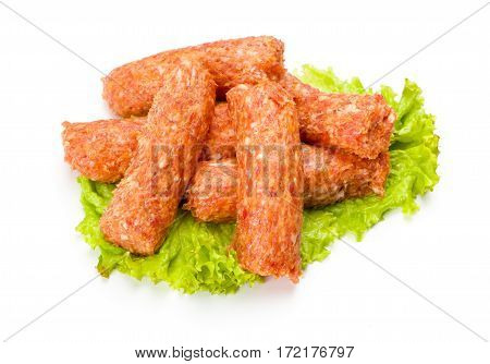 Traditional Romanian Mititei, Pork Meat Rolls