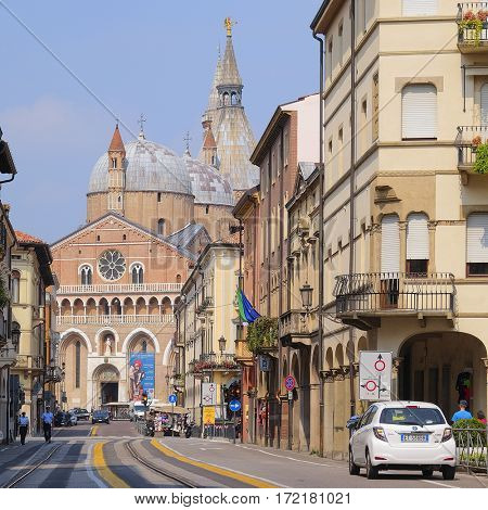 PADOVA, ITALY - JULY, 9, 2016: street in a historical center of Padova, Italy