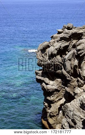 Callao Salvaje coast volcanic rock formation in Adeje Tenerife