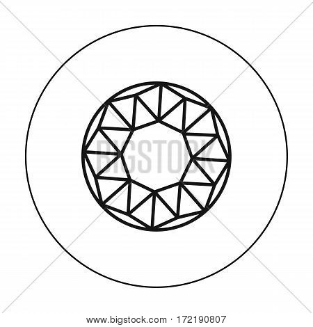 Jewellery chain icon in outline style isolated on white background. Jewelry and accessories symbol vector illustration.