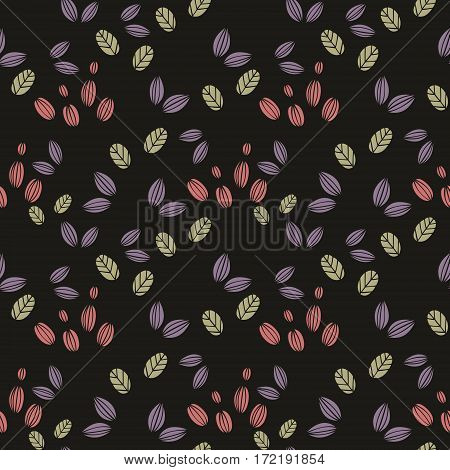 Seamless abstract pattern. Stylized elements for design on a black background