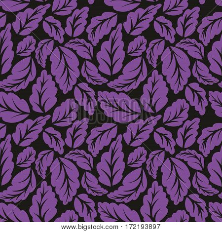Violet leaves. Seamless vector pattern for design