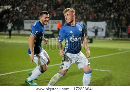 Uefa Europa League Match Between Paok Vs Schalke Played At Toumba Stadium