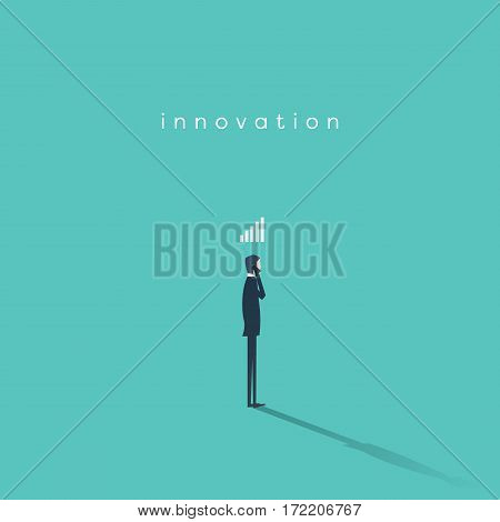 Businessman with smartphone and signal bar over his head. Symbol of technology in business, connectivity and communication. Eps10 vector illustration.