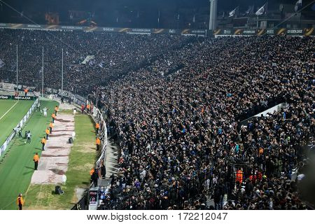 Uefa Europa League Match Between Paok Vs Schalke Played At Toumba Stadium