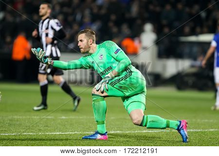 Uefa Europa League Match Between Paok Vs Schalke Played At Toumba Stadium