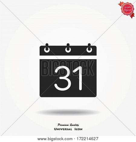 Calendar Isolated Flat vector Web Mobile Icon