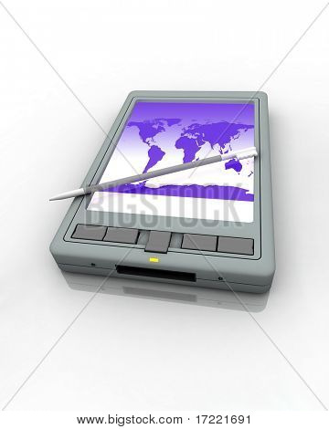Pocket PC un fondo blanco