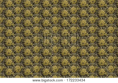 Many Shiny Gold Bitcoin Coins For Background Or Texture