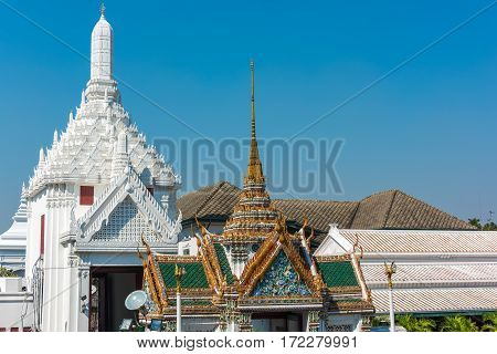 Phra Borom Maha Ratcha Wang And Rajakaranya Sapha Hall On Sunny Day