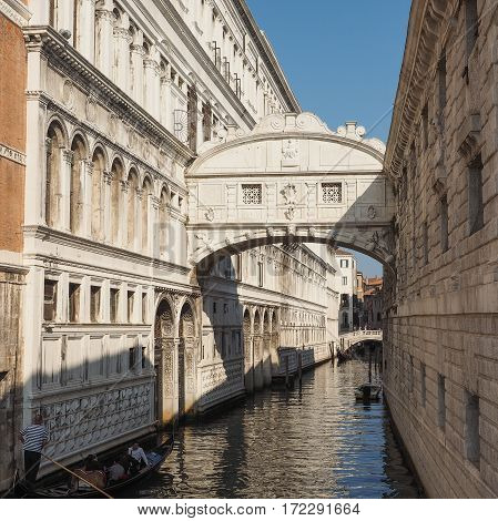 Bridge Of Sighs In Venice