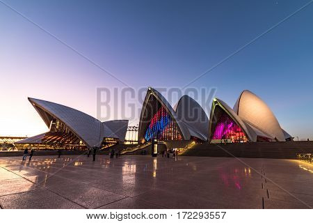 Vivid Sydney 2016 Light Festival Illumination Of Sydney Opera House