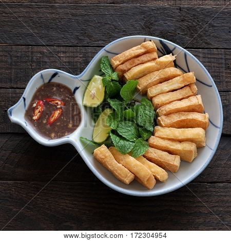 Family Meal, Fried Tofu With Shrimp Paste