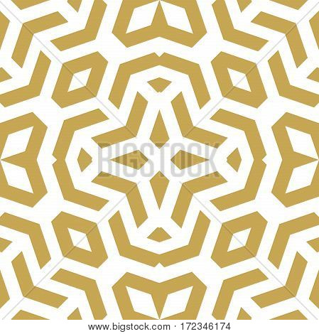 Seamless background for your designs. Modern vector golden ornament. Geometric abstract pattern