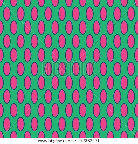 Oval geometric seamless pattern. Fashion graphic background design. Modern stylish abstract color texture. Template for prints textiles wrapping wallpaper website. Stock VECTOR illustration