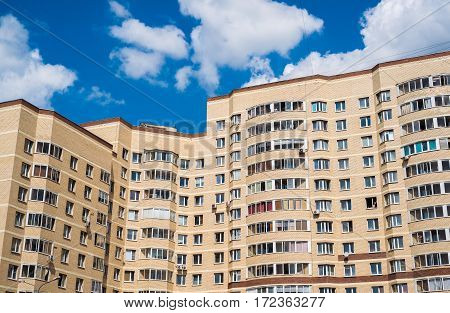 Residential brick house in a Moscow, Russia