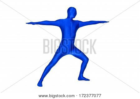 Mysterious Blue Man In Morphsuit