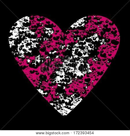 Abstract vector background with music notes and a shape of  heart. Musical notes on gold. Design for wedding card valentine save the date.