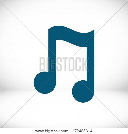Music note icon stock vector illustration flat design