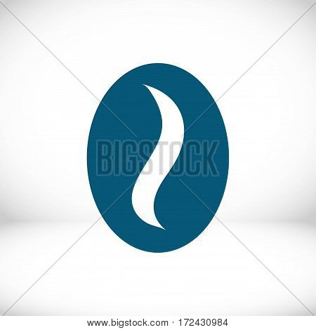 Coffee beans icon  stock vector illustration flat design