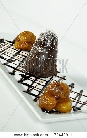 Good looking, delicious and beautiful chocolate chestnut cake