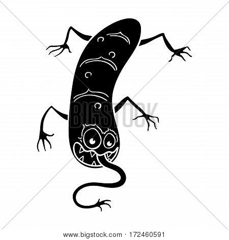 Virus icon in black design isolated on white background. Viruses and bacterias symbol stock vector illustration.