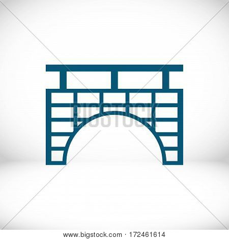 bridge icon stock vector illustration flat design