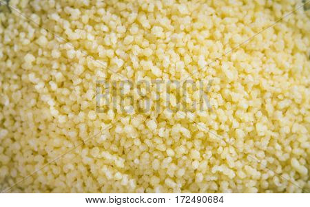 Couscous semolina. Close-upmacro