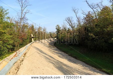 Generic view of Monza high-speed oval with banked sopraelevata curves in a autumn day