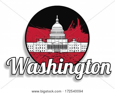 Abstract image of capitol in washington dc city