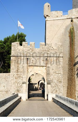 Ploce door at the citadel of Dubrovnik in Croatia