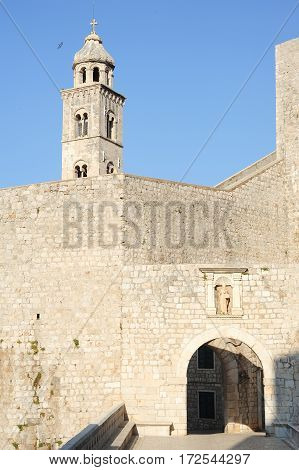 Ploce door at the citadel of Dubrovnik in Croatia