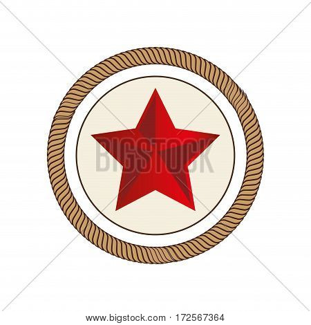 sherif medal emblem icon vector illustration design